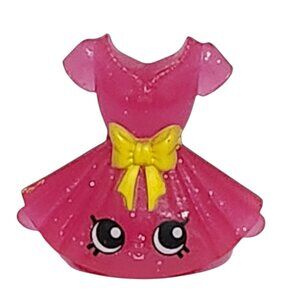 Shopkins Tutusweet RARE Translucent Pink Glitter Dress Happy Meal 2015 Toy